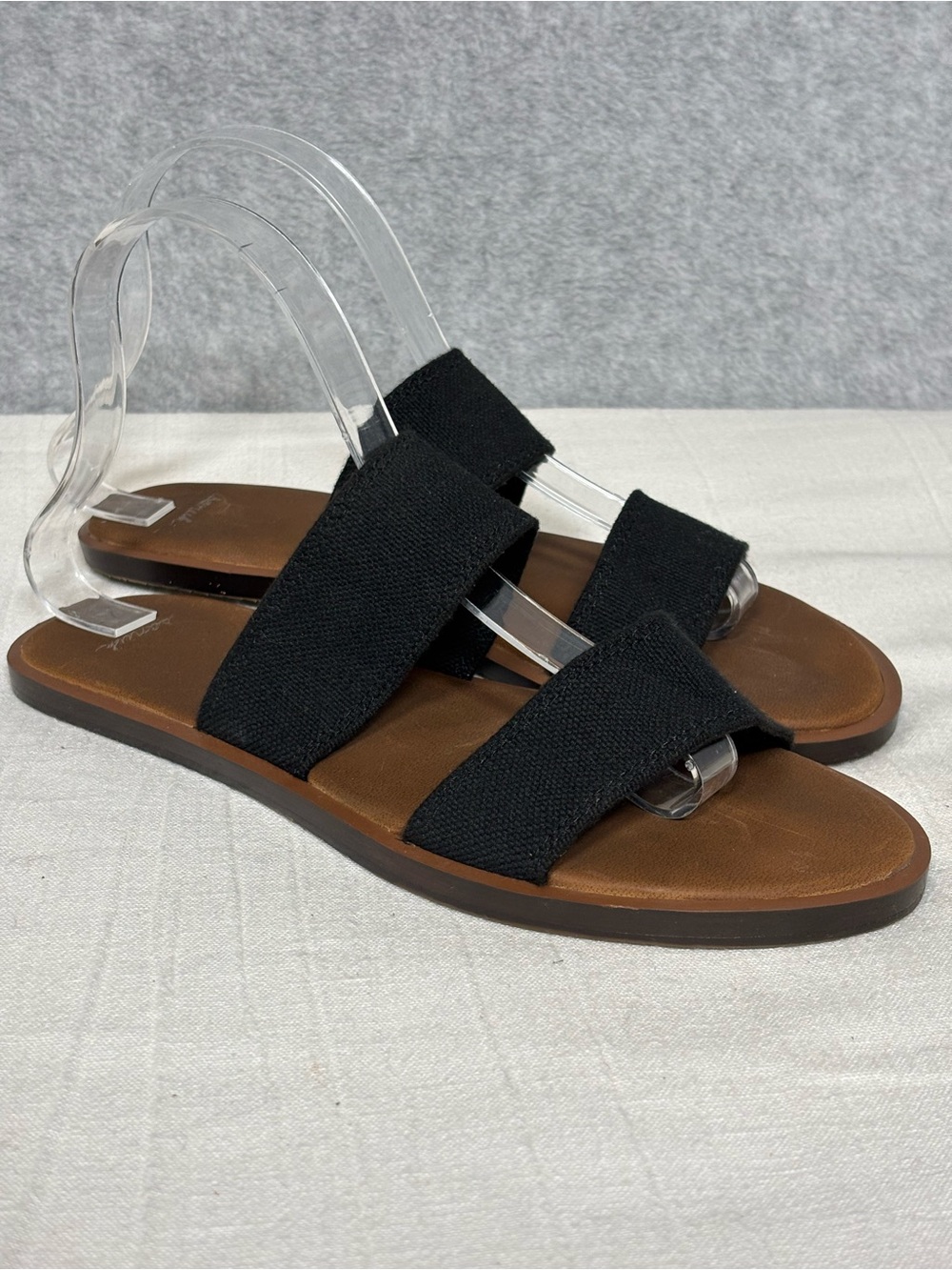 Sanuk Yoga Gora Gora Slip-On Sandals-Black-Women Size 9